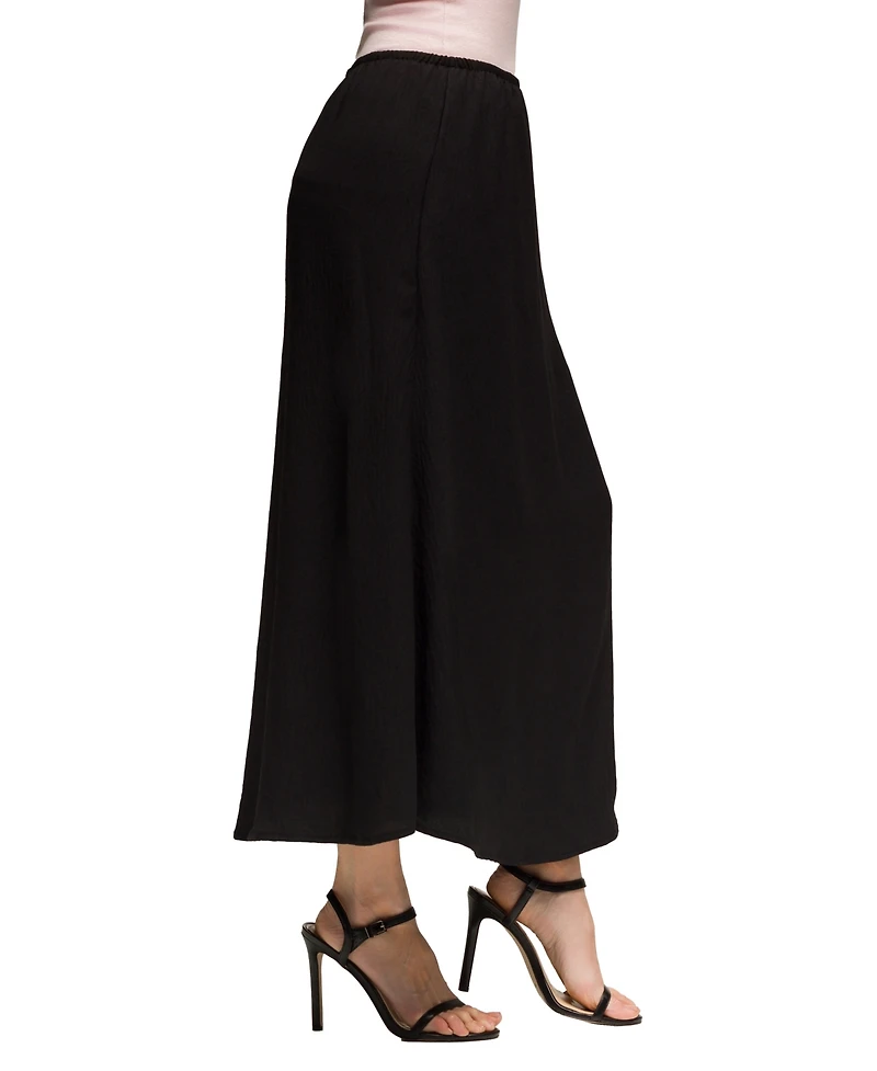 24seven Comfort Apparel Women's Elastic Waist A Line Maxi Skirt