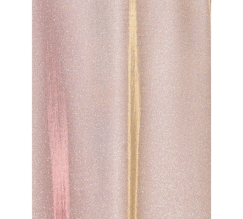 Betsy & Adam Plus Metallic Off-The-Shoulder Gown