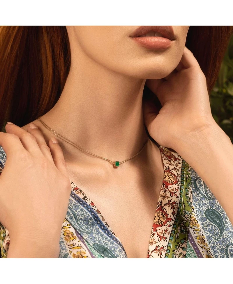 Devote & Achieve Emerald Evil Eye May Birthstone Necklace