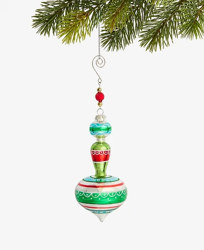 Holiday Lane Merry Magic Glass Finial Ornament, Macy's Exclusive