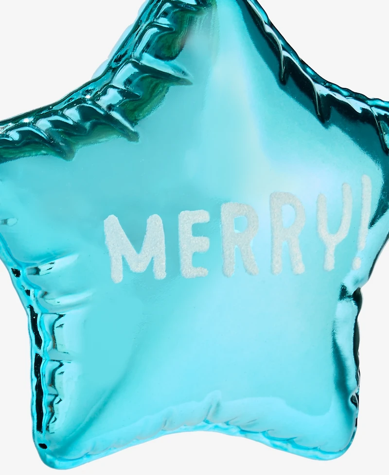 Holiday Lane Merry Magic Blue Puffy Star Ornament, Macy's Exclusive