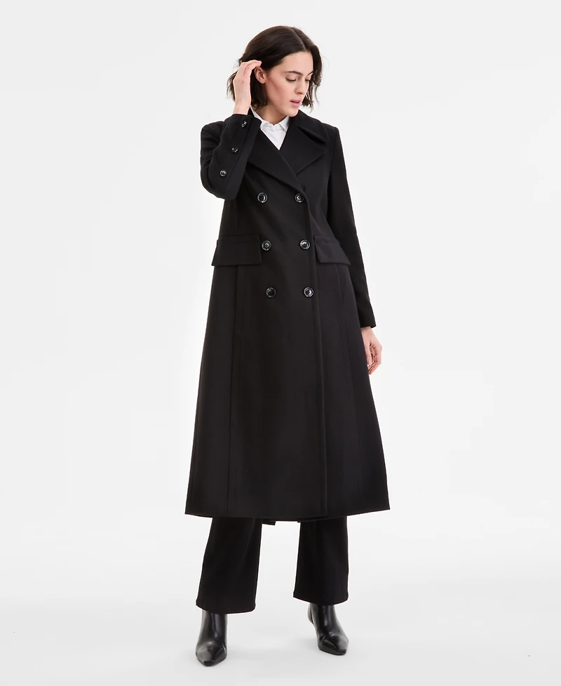 Anne Klein Women's Double-Breasted Maxi Coat