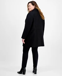 Anne Klein Plus Double-Breasted Peacoat, Exclusively at Macy's