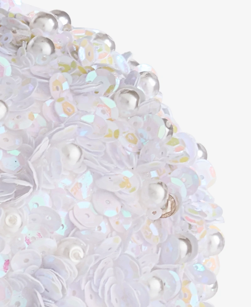 Holiday Lane Pastel Shine White Ball Ornament, Macy's Exclusive