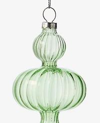 Holiday Lane Pastel Shine Green Glass Finial Drop Ornament, Macy's Exclusive