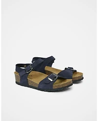 Low Wedge Dbl Buckle Sandal