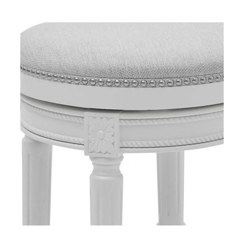 Solid Wood Swivel Backless Bar Height Chair for Kitchen or Bar