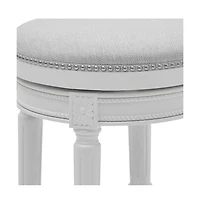 Solid Wood Swivel Backless Bar Height Chair for Kitchen or Bar