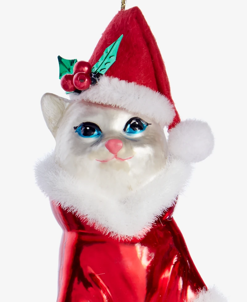 Holiday Lane Pets Santa Cat Ornament, Macy's Exclusive