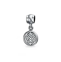 Bling Jewelry Set of 2 Romantic Celtic Love Knot Infinity Dangle Charm Bead Sterling Silver