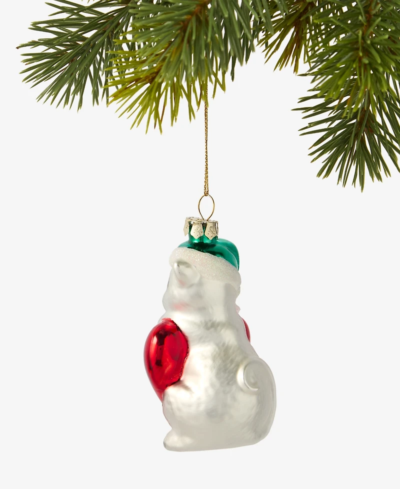 Holiday Lane Pets Glass Cat Ornament, Macy's Exclusive