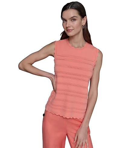 Karl Lagerfeld Paris Women's Scalloped-Trim Sweater