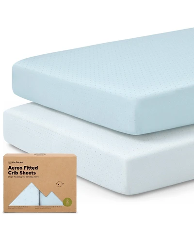 KeaBabies 2pk Aereo Fitted Crib Sheets for Boys, Girls, 52x28 Standard Baby Mattress Sheets, Bamboo Viscose Cotton