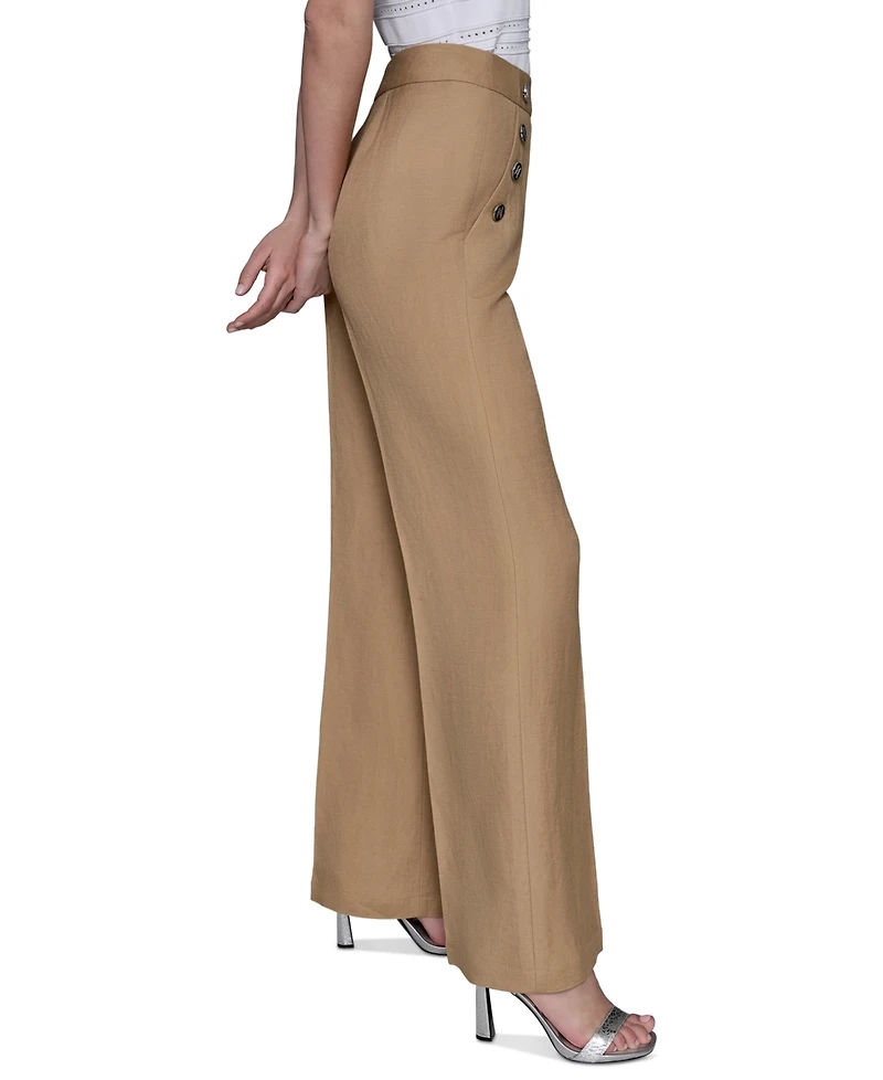 Karl Lagerfeld Paris Women's Linen-Blend Sailor Pants