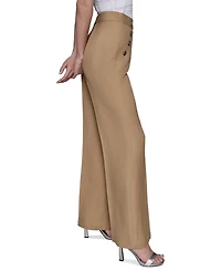 Karl Lagerfeld Paris Women's Linen-Blend Sailor Pants