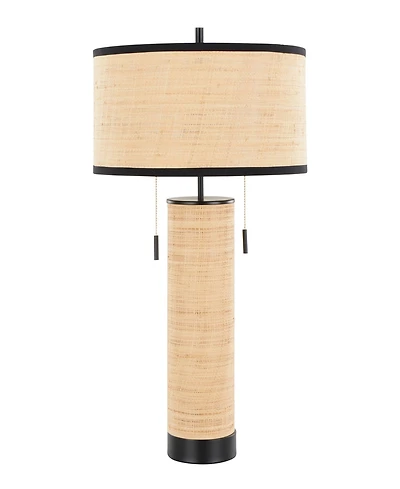 Lumisource 29" Rattan Cylinder Table Lamp