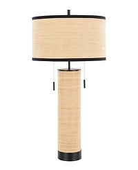 Lumisource 29" Rattan Cylinder Table Lamp