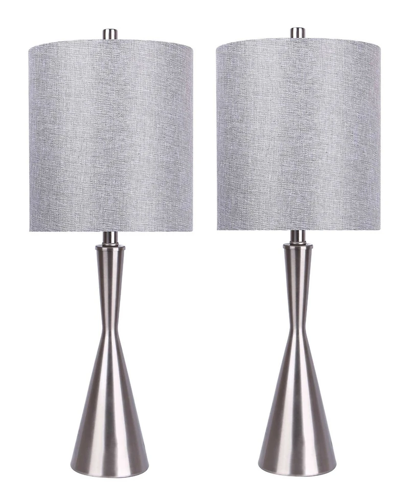 Lumisource 23" Metal Gemma Contemporary Table Lamp, Set of 2
