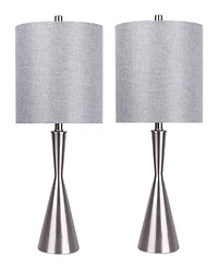 Lumisource 23" Metal Gemma Contemporary Table Lamp, Set of 2