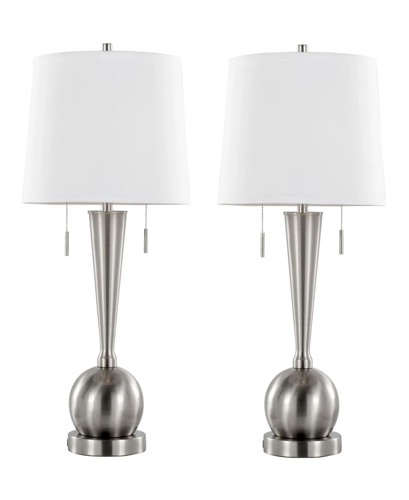 Lumisource 30.25" Metal Jules Contemporary Table Lamp, Set of 2
