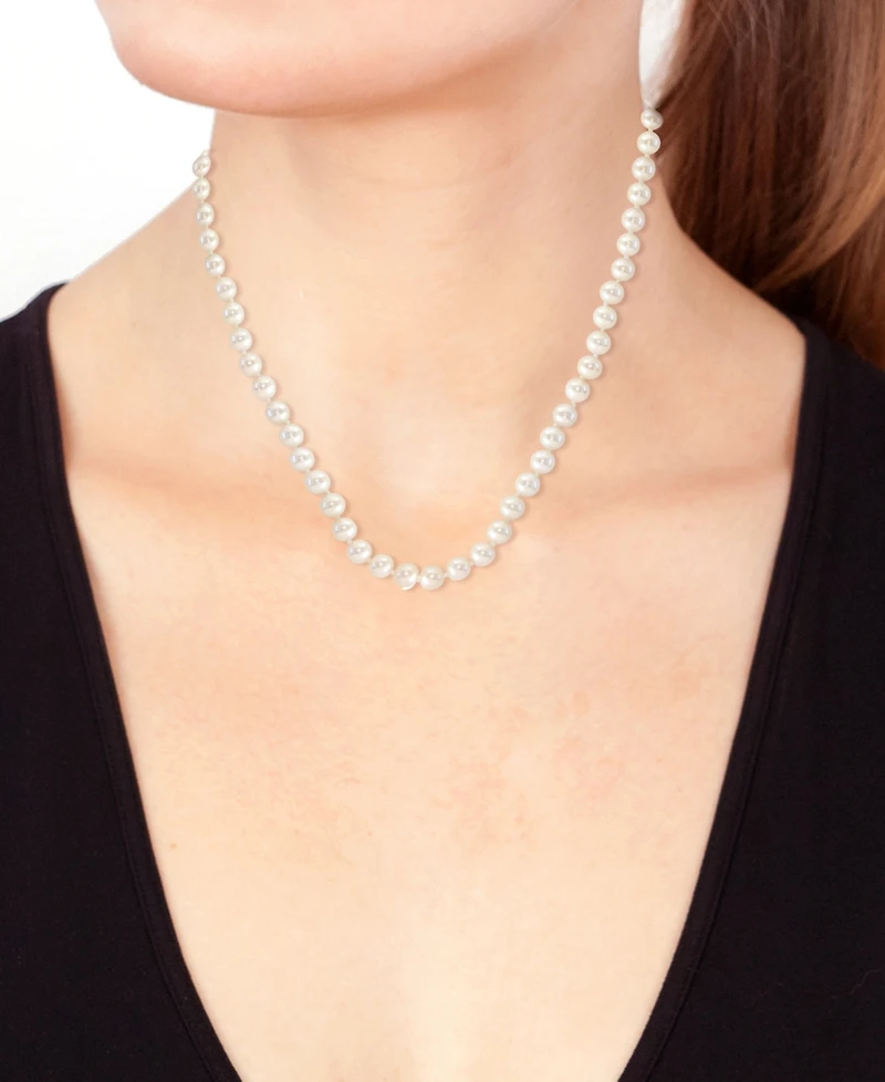 Effy Cultured Akoya Pearl (6mm) Strand 18" Collar Necklace