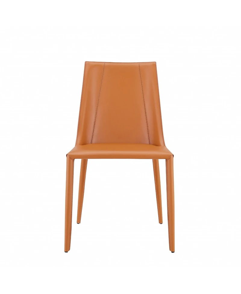 Faux Leather Dining Chair with Armless Design for Kitchen or Room