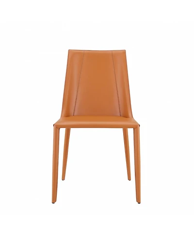 Faux Leather Dining Chair with Armless Design for Kitchen or Room