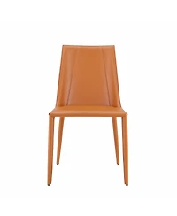 Faux Leather Dining Chair with Armless Design for Kitchen or Room
