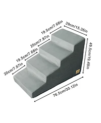 Bingopaw 4-Step Non-Slip Sponge Dog Stairs for Small Dogs