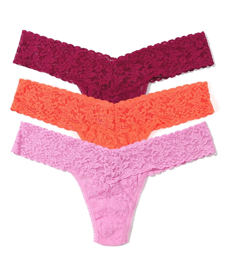 Hanky Panky Women's Signature Lace Low Rise Thong 3 Pack