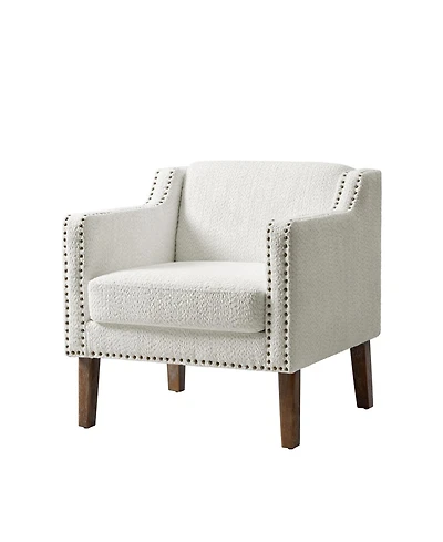 Transitional Ulysses Armchair with Solid Wood