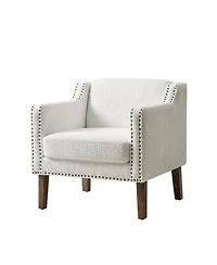 Transitional Ulysses Armchair with Solid Wood