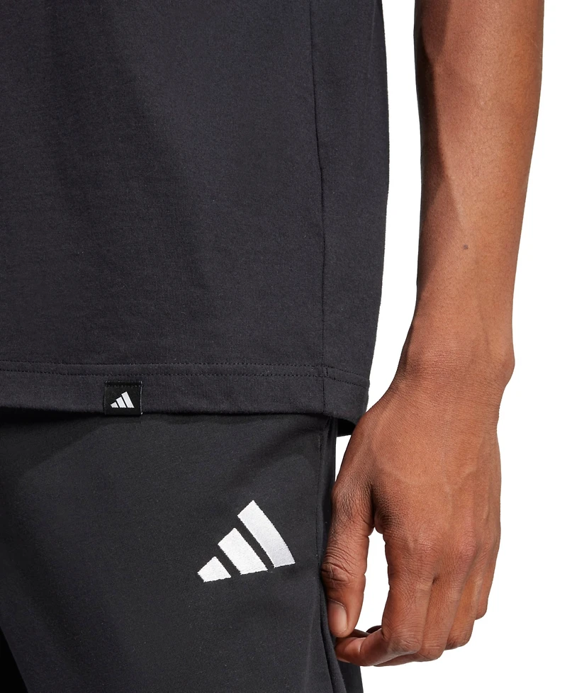 adidas Men's Lounge Slides Graphic Pocket T-Shirt