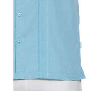 Cubavera Men's Geo Embroidered Panel Chambray Shirt