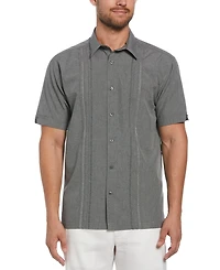 Cubavera Men's Geo Embroidered Panel Chambray Shirt