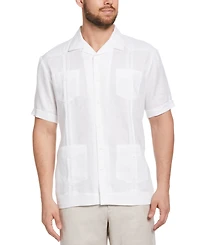 Cubavera Men's 100% Linen Short Sleeve 4 Pocket Guayabera Shirt