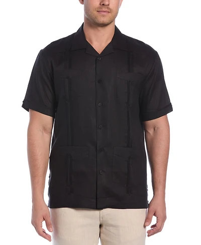 Cubavera Men's 100% Linen Short Sleeve 4 Pocket Guayabera Shirt