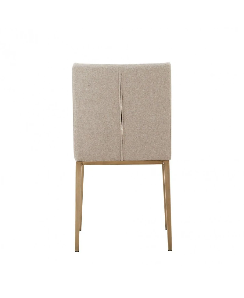 Set of 2 Brass Contemporary Dining Chairs for Modern Kitchen or Dining Room