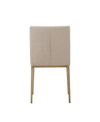 Set of 2 Brass Contemporary Dining Chairs for Modern Kitchen or Dining Room