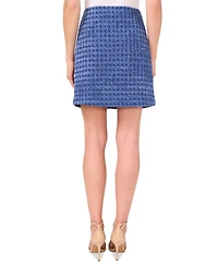 CeCe Women's A-Line Tweed Mini Skirt
