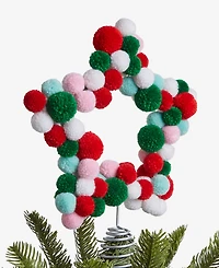 Holiday Lane Pom Pom Star Tree Topper, Macy's Exclusive
