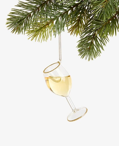 Holiday Lane Spirits White Wine Glass Ornament, Macy's Exclusive