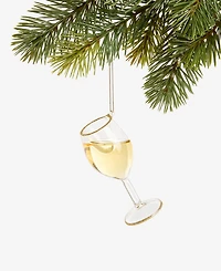 Holiday Lane Spirits White Wine Glass Ornament, Macy's Exclusive