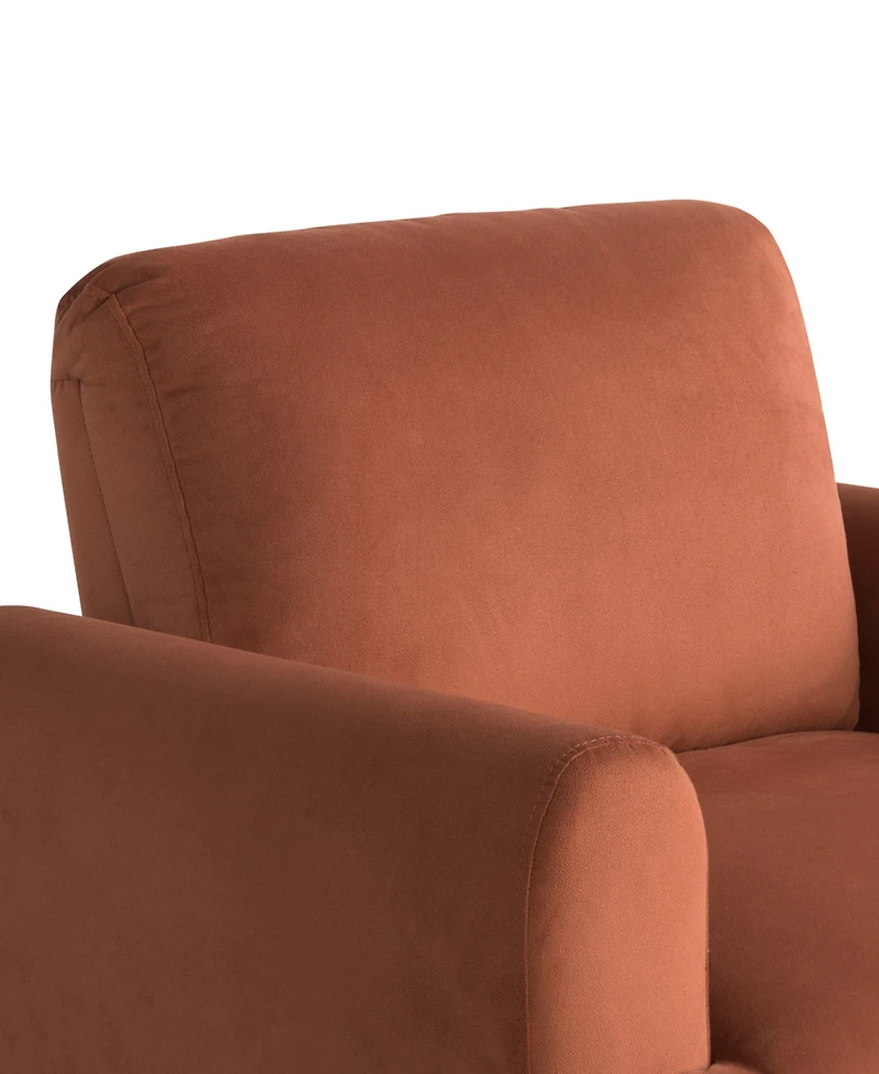 Lifestyle Solutions 35.3" Velvet Kyoto Accent Chair