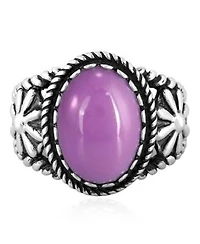 Sterling Silver Phosphosiderite Concha Flower Ring Size 8