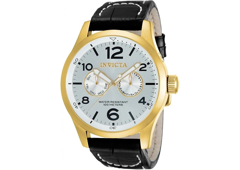 Invicta Men's Specialty Quartz 3 Hand Silver Dial Watch