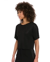 Muse Women's Studded Relaxed Crewneck Tee