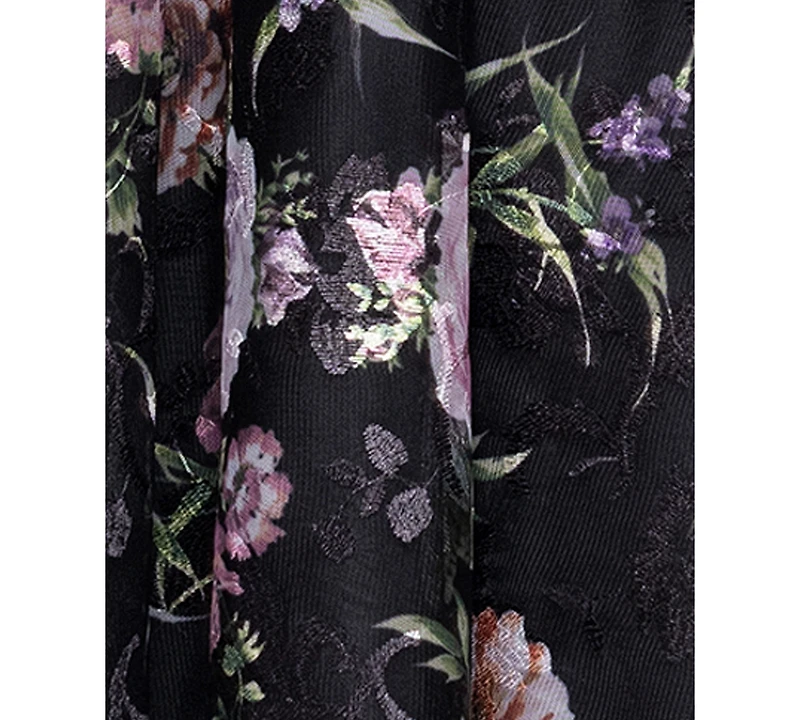 Betsy & Adam Women's Floral-Print Lace Sleeveless Dress