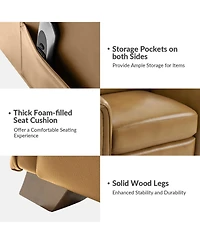 Bernhard Modern Dual Motor Genuine Leather Power Zero Gravity Recliner
