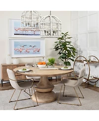 Soft Upholstered Fabric Dining Arm Chair for Comfort and Style